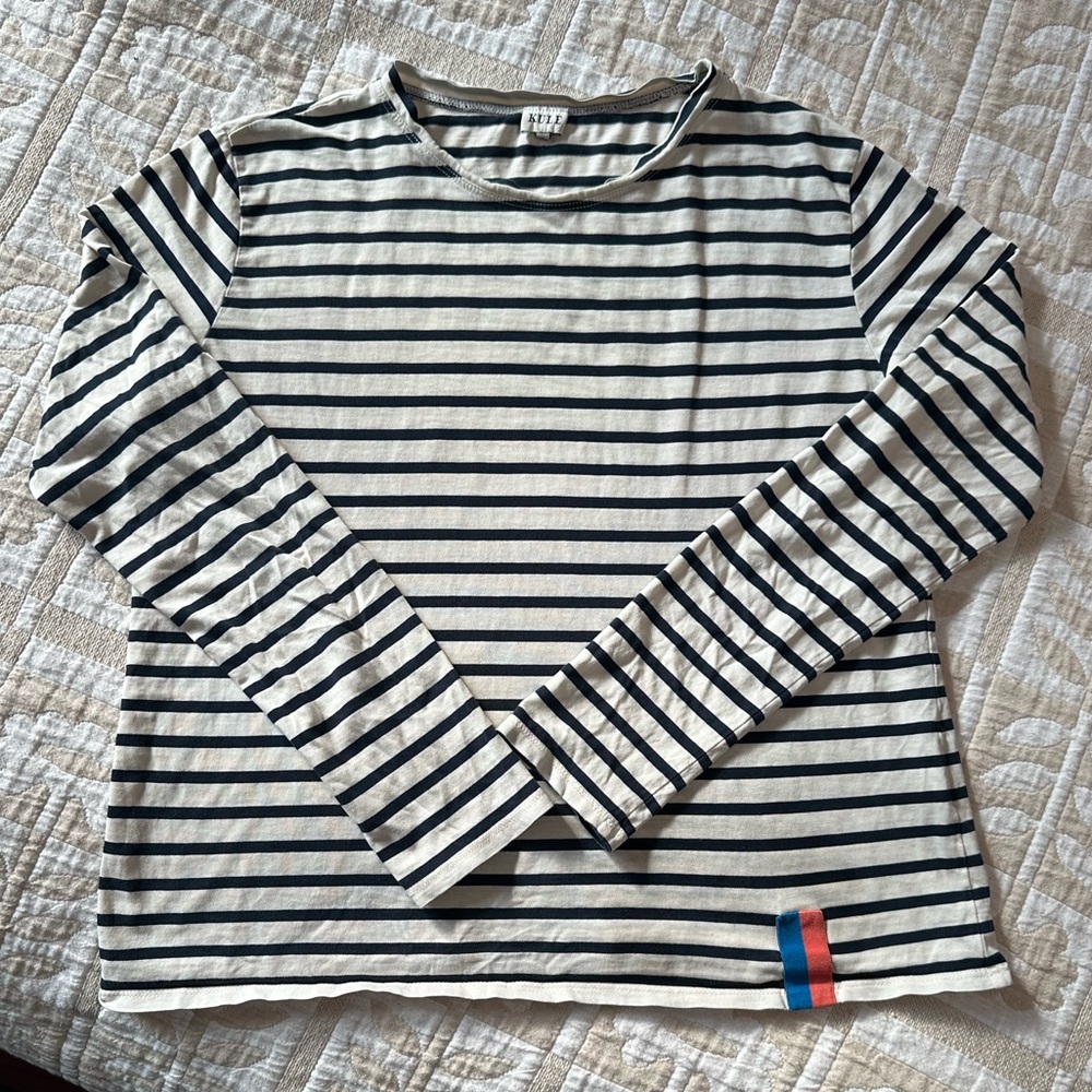 Kule navy/white breton stripe top - S